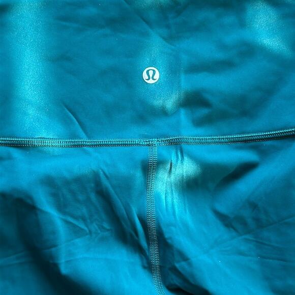 Lululemon Wunder Under High Rise 25" Leggings Size 6 Emerald Green Nulux Fabric - Picture 7 of 7